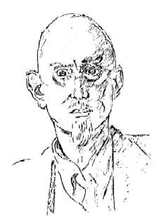 August John
portrait of Aleister Crowley in latter years, redrawn by G.M.Kelly