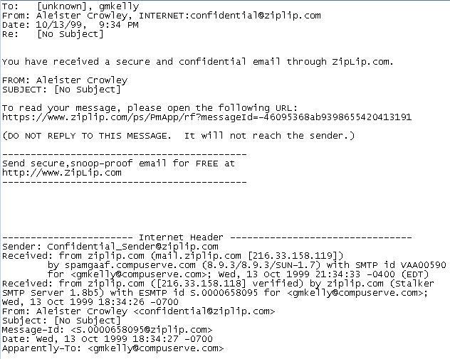 ZipLip message received in my e-mail October 13, 1999 E.V